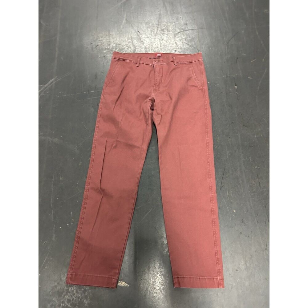Levis Mens Pants Red Size 34x32 XX Chino Standard Taper Stretch Cotton Blend
